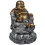 Imagem de Buda Chinês Flor De Lótus Felicidade Riqueza Estátua Zen