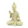 Imagem de Buda Com Pedras G Dourado - Mão Direita Levantada