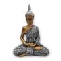 Imagem de Buda Hindu M - Roupa Prata c/ Pele Ouro