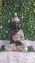 Imagem de Buda Hindu Sidarta Meditação Preto Prata Dourado Decoração Sala