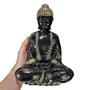 Imagem de Buda Hindu Tibetano Estátua Decorativa Preto C/ Dourado 22cm
