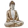 Imagem de Buda Hindu Tibetano Imagem Estátua Branco Envelhecido 22cm