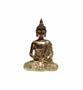 Imagem de Buda Hindu Tibetano Tailandês Em Resina Dourado Brilho 12cm