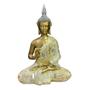 Imagem de Buda Ouro Abençoando Sentado Espelho - Decoração Zen 28Cm