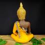 Imagem de Buda tailandês amarelo com espelhos 27cm