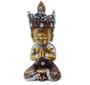 Imagem de Buda Tailandês da Prosperidade Orando Vermelho Gold 12cm
