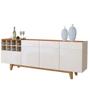 Imagem de Buffet 3 Portas 1 Gaveta Philadelphia - Off White/Naturalle - Mavaular