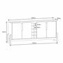 Imagem de Buffet Aparador 190cm 4 Portas com Adega Lizz