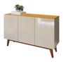 Imagem de Buffet Aparador Ares 3 Portas Off White com Nature - MoveisAqui