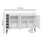 Imagem de Buffet Aparador com Adega Retrô Wine Off White - MoveisAqui