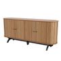 Imagem de Buffet Aparador com Canto Arredondado 4 portas 100% MDF