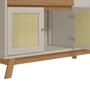 Imagem de Buffet Aparador Com Espelho 2 Portas Amêndoa Off White Pilares Shop JM