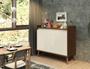 Imagem de Buffet Aparador Retrô Delux 2 Portas Malbec com Off White - MoveisAqui