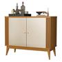 Imagem de Buffet Argo 90cm Aparador 2 Portas EDN Cor Cedro Off White 