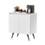 Imagem de Buffet Cantinho do Café Encanto 2 portas com pés estilo retrô palito - Branco