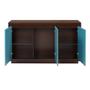 Imagem de Buffet de Madeira 136 cm com 3 Portas Xadrez