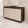 Imagem de Buffet de Madeira 136 cm com 3 Portas Xadrez