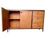 Imagem de Buffet de Madeira Estilo Industrial com Ferro e Madeira Pinus - Com 3 Gavetas e 1 Nicho com 1 Prateleira