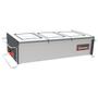 Imagem de Buffet de Mesa Aquecido Gastromaq Super Luxo Inox 3 Cubas Tampa Vidro 127V BTME 03 SL V