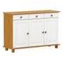 Imagem de Buffet Decorativo Ivan Madeira 3 Portas e 3 Gavetas Carvalho/Branco G74 - Gran Belo