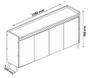 Imagem de Buffet delux delta classico com espelho 4 portas nature/off white