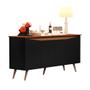 Imagem de Buffet Encanto 4 Portas Preto Freijo 607 Maria Moveis    