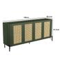 Imagem de Buffet MDF com Palha Natural L180 X A81,5cm Musgo/Preto