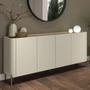 Imagem de Buffet MDF com Porta Lisa L180 X A81,5cm Louro/Luna/Dourado