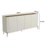 Imagem de Buffet MDF com Porta Lisa L180 X A81,5cm Louro/Luna/Dourado