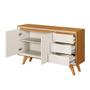 Imagem de Buffet Piazza 02 Portas Mavaular Naturalle Com Off White