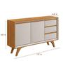 Imagem de Buffet Piazza 02 Portas Mavaular Naturalle Com Off White