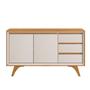 Imagem de Buffet Piazza 02 Portas Mavaular Naturalle Com Off White