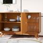 Imagem de Buffet Retrô Com 2 Portas Ripadas 135cm Nature Arya Shop Jm