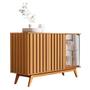 Imagem de Buffet Retrô Com 2 Portas Ripadas 135cm Nature Arya Shop Jm