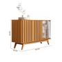 Imagem de Buffet Retrô Com 2 Portas Ripadas 135cm Nature Arya Shop Jm