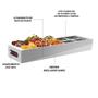 Imagem de Buffet Térmico de Mesa Saro Inox 10 Cubas com Tampa 220V BFM1022