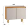Imagem de Buffet Uno com 2 Portas larg. 1.01m Mel/Off White Viero