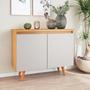 Imagem de Buffet Uno com 2 Portas larg. 1.01m Mel/Off White Viero