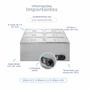 Imagem de Buffeteira retangular 6 Cubas 1/3 Aço Inox Zepper ZPBF06 1/3