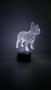 Imagem de Buldogue Cachorro Pet Decoração Luminária led pilha 1 cor
