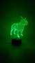 Imagem de Buldogue Cachorro Pet Decoração Luminária led pilha 1 cor