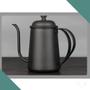 Imagem de Bule bico fino em aço inox com alça dupla black 700ml mimo