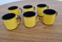 Imagem de Bule Café Esmaltado 1,25 Litros 6 Xícaras 70ml e Bandeja Amarelo 