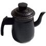 Imagem de Bule De Alumínio 2 Ltr Craquelado Preto Nº3 Para Café Ou Chá