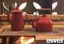 Imagem de Bule de Café Tradicional Esmaltado Vermelho 1500 ml - Ewel