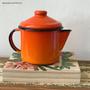 Imagem de Bule de Chá Esmaltado Bico Curto 600 ml Laranja Ewel