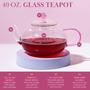 Imagem de Bule de Chá Paris Hilton Glass - 1,2L Rosa com Infusor Removível