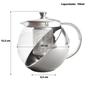 Imagem de Bule para chá de vidro e inox com infusor interno