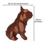 Imagem de Bulldog Francês 3D Cachorro 18Cm Estátua Decorativo Cor