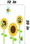 Imagem de Bumblebee Bee Bees Sunflowers Animal Decors Wall Sticker Art Design Decal for Girls Boys Kids Room Bedroom Nurseergarten House Fun Home Decor Stickers Wall Art Vinil Decoration (20x12 polegadas)
